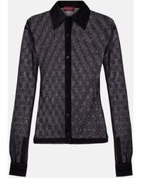 Gucci - Gg Sheer Lame Shirt - Lyst