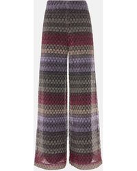 Missoni - Striped Metallic Wide-Leg Pants - Lyst