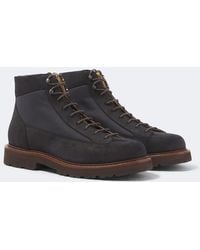 Brunello Cucinelli - Suede-Trimmed Lace-Up Boots - Lyst