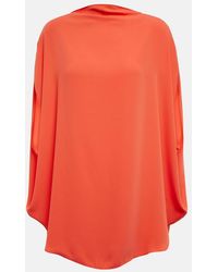 MM6 by Maison Margiela - Draped Satin Top - Lyst