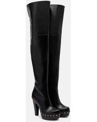 Chloé - Verzierte Overknee-Stiefel Lola Aus Leder - Lyst
