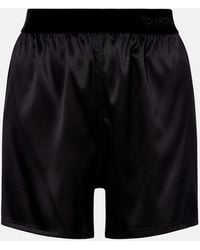Tom Ford - High-Rise Silk-Blend Satin Shorts - Lyst