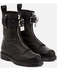 JW Anderson - Lock Leather Ankle Boots - Lyst