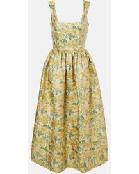 Markarian - Bedruckte Robe Aus Lame - Lyst