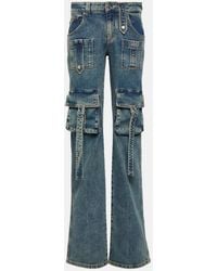 Blumarine - Low-Rise Denim Cargo Pants - Lyst