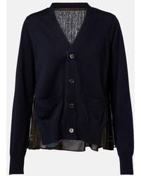 Sacai - Paneled Cardigan - Lyst