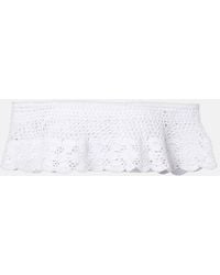 Anna Kosturova - Crochet Off-Shoulder Cotton Crop Top - Lyst