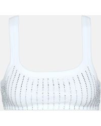 The Attico - Crystal-embellished Cotton Top - Lyst
