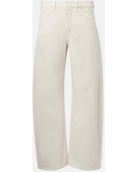 Nili Lotan - Tribeca Cotton Twill Barrel-Leg Pants - Lyst