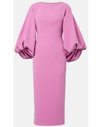 ROKSANDA - Garance Balloon-Sleeve Crepe Gown - Lyst