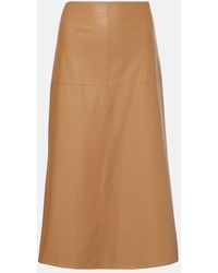Max Mara - Leisure Scilli Coated Jersey Midi Skirt - Lyst
