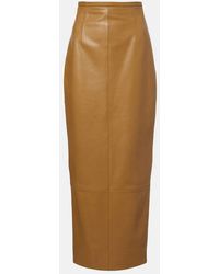 KHAITE - Winton Leather Maxi Skirt - Lyst