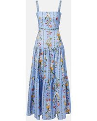 Agua Bendita - Lima Printed Linen Maxi Dress - Lyst