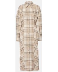 The Attico - Checked Cotton-Blend Shirt Dress - Lyst