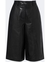 JOSEPH - Asia Leather Bermuda Shorts - Lyst