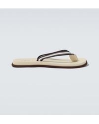 Brunello Cucinelli - Striped Thong Sandals - Lyst