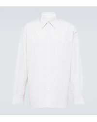 Bottega Veneta - Camisa de algodon y lino a cuadros - Lyst