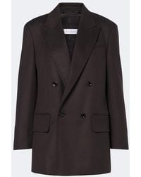 Max Mara - Double-Breasted Camel Hair Blazer - Lyst