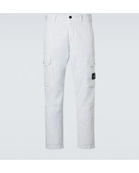 Stone Island - Compass Cotton Twill Cargo Pants - Lyst