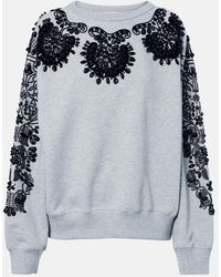 Dries Van Noten - Embellished Cotton Jersey Sweatshirt - Lyst