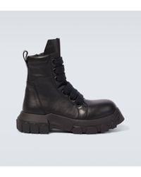Rick Owens - Men Jumbo Lace Laced Up Bozo Tractor Boots - Lyst