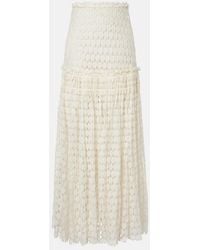 Ulla Johnson - Aris Cotton-Blend Lace Maxi Skirt - Lyst
