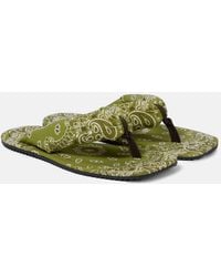 The Attico - Indie Bandana Printed Thong Sandals - Lyst