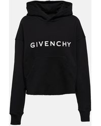 Givenchy - Felpa cropped in pile di cotone - Lyst