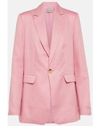 Asceno - Azores Single-Breasted Linen Blazer - Lyst