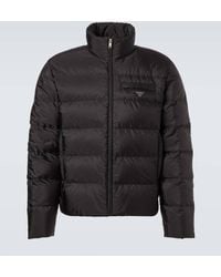 Prada - Logo Quilted Down Jacket - Lyst