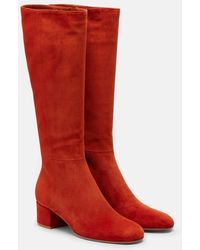 Gianvito Rossi - Joelle Suede Knee-High Boots - Lyst