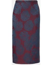 Dries Van Noten - Printed Midi Skirt - Lyst