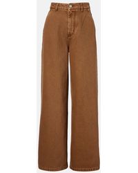 Ami Paris - Pantalones Anchos De Sarga De Algodon - Lyst