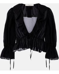 Chloé - Ruffled Silk Blouse - Lyst