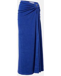 Christopher Esber - Cotton-Blend Terry Maxi Skirt - Lyst