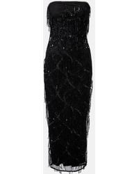 ROTATE BIRGER CHRISTENSEN - Abito Midi Tula Con Paillettes - Lyst