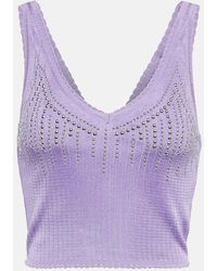 Rabanne - Embellished Knit Top - Lyst