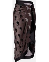 Tory Burch - Paisley Silk-Blend Beach Cover-Up - Lyst