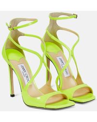 Jimmy Choo - Azia 110 Patent Leather Sandals - Lyst
