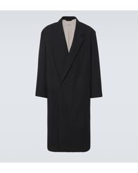 Lemaire - Oversized Virgin Wool Twill Overcoat - Lyst