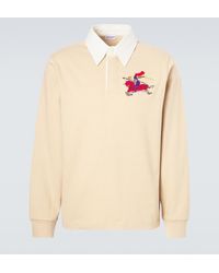 Burberry - Ekd Cotton Polo Sweater - Lyst