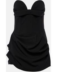 Magda Butrym - Draped Wool-Blend Bustier Dress - Lyst