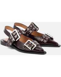Ganni - Slingback Flats - Lyst