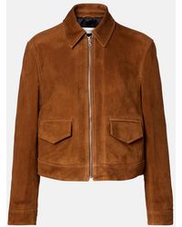 Nour Hammour - Vanves Suede Bomber Jacket - Lyst