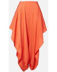 Alaïa - Peek Asymmetric Cady Midi Skirt - Lyst