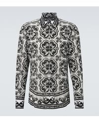 Dolce & Gabbana - Silk Shirt With "Majolica" Print - Lyst
