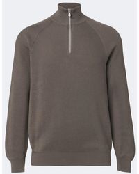 Brunello Cucinelli - Pull En Coton A Col Zippe - Lyst