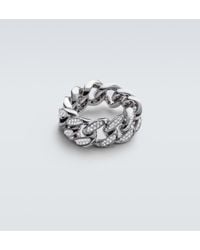 SHAY - Flat Link 18Kt Ring With Diamonds - Lyst