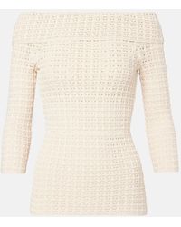 Isabel Marant - Off-Shoulder-Top Dermottega Aus Haekelstrick - Lyst