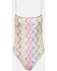 Missoni - Zigzag Open-Back Swimsuit - Lyst